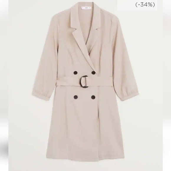 NWT MANGO Buttoned wrap dress - Picture 3 of 6